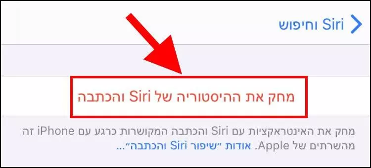 מחיקת ההיסטוריה של סירי