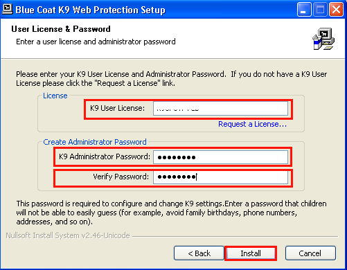 הקלדת מספר רישיון תוכנה וסיסמא