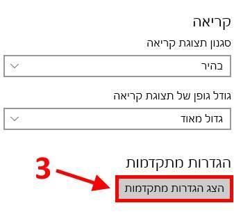 הצג הגדרות מתקדמות דפדפן מיקרוסופט אדג'