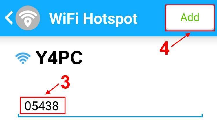 הוספת רשת אלחוטית לאפליקציה WiFi Map