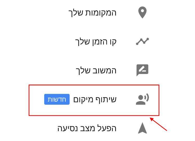 שיתוף מיקום