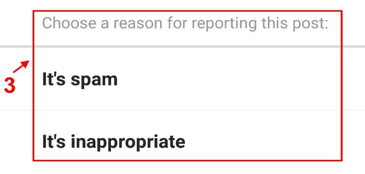 דיווח על פרסום כספאם או כלא ראוי