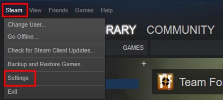 הגדרות Steam