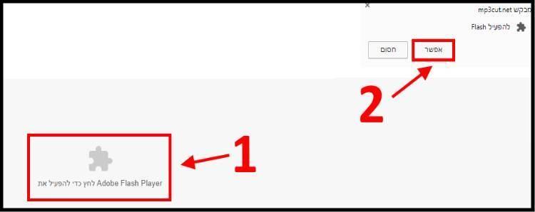 הפעילו את Adobe Flash Player