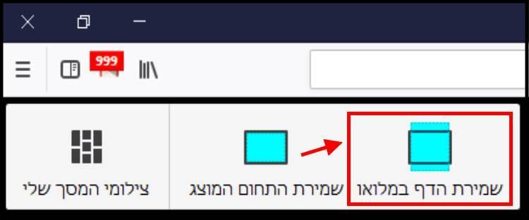 שמירת הדף במלואו