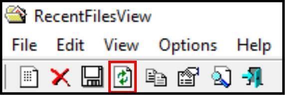 כפתור הרענון בכלי RecentFilesView