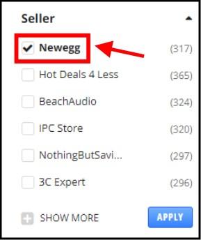 בחרו במוצרים הנמכרים על ידי אתר Newegg