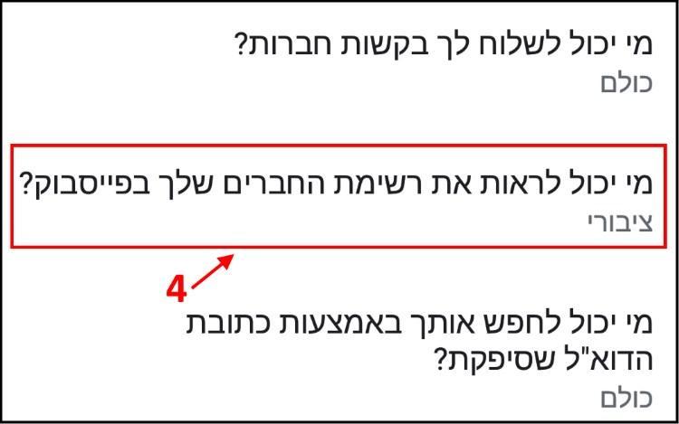 מי יכול לראות את רשימת החברים בפייסבוק