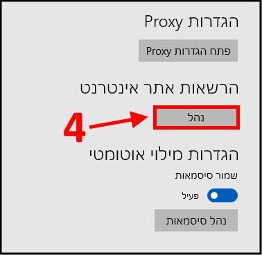 ניהול הרשאות אתרים