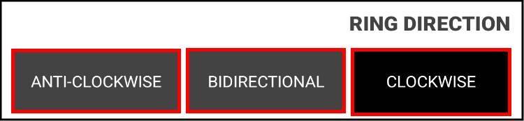 הגדרת כיוון הסיבוב של הטבעת באפליקציית Energy Ring