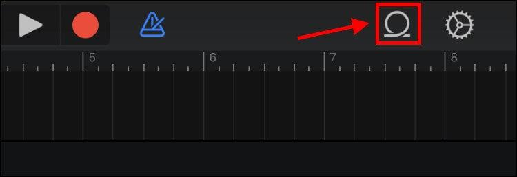 אייקון הלולאה באפליקציה GarageBand