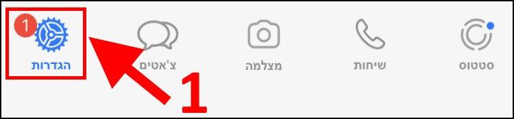 הגדרות וואטסאפ ב- iOS