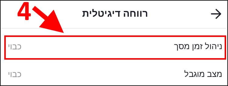 ניהול זמן מסך בטיקטוק