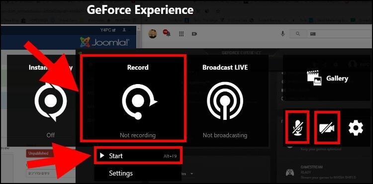 כיצד להתחיל להקליט משחק עם Geforce Experience