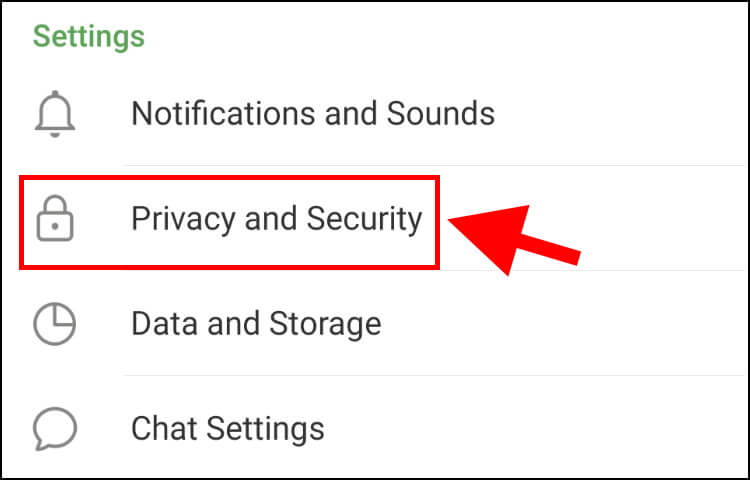 הגדרות פרטיות ואבטחה בטלגרם באנדרואיד