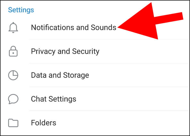 הגדרות התראות וצלילים באפליקציית טלגרם באנדרואיד