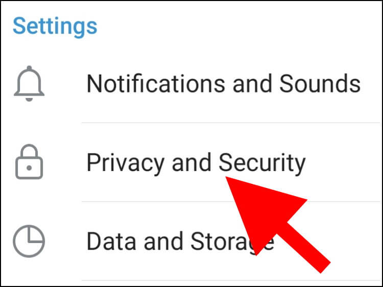 הגדרות פרטיות ואבטחה בטלגרם באנדרואיד