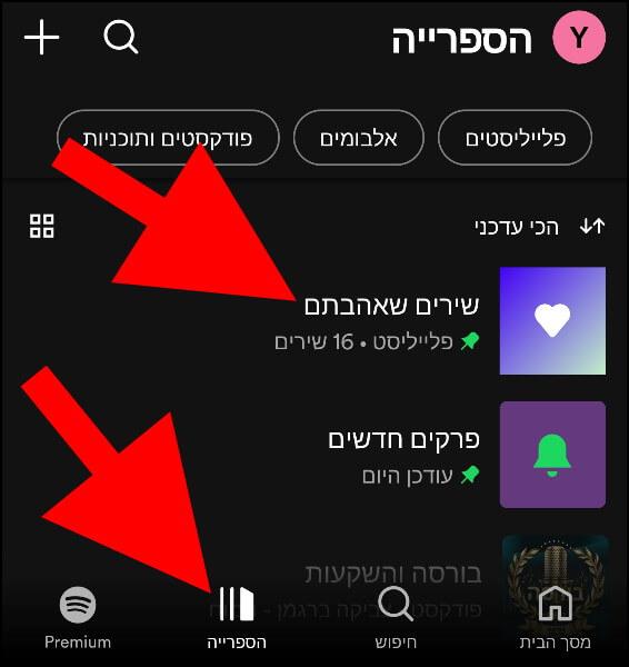 הפלייליסט שירים שאהבתם באפליקציית ספוטיפיי