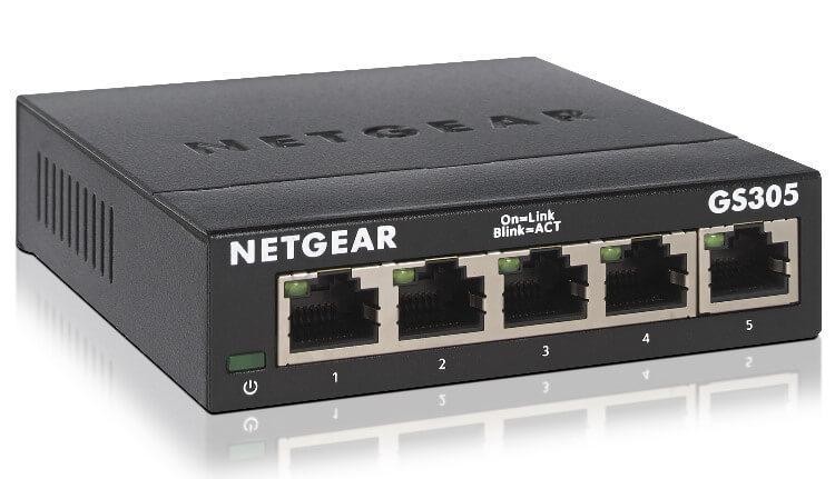 מתג סוויץ' מומלץ לבית ולמשרד Netgear GS305