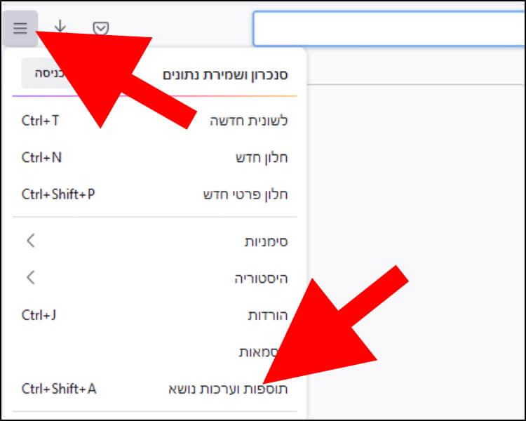 תוספות וערכות נושא בפיירפוקס