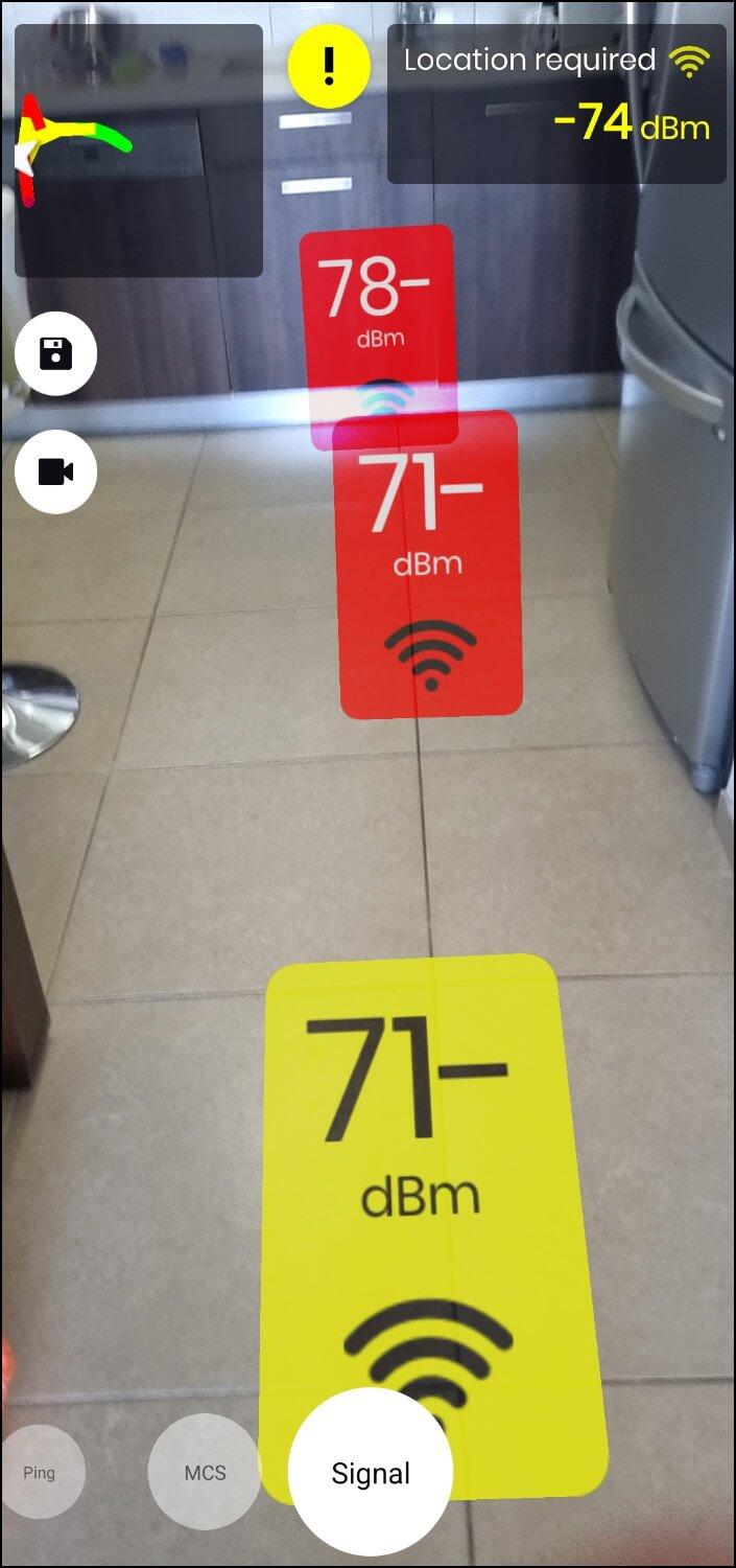 אפליקציית WiFi AR מציגה בזמן אמת את עוצמת האות האלחוטי