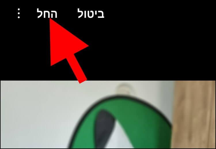 לחצו על החל כדי לשמור את התמונה לאחר טשטוש הרקע