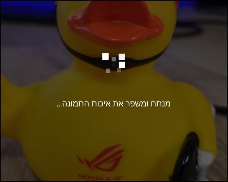 המתינו עד שתהליך שיפור התמונה יסתיים