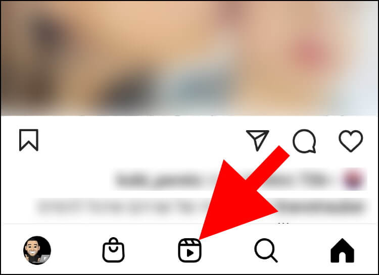 באפליקציית אינסטגרם לחצו על לחצן הרילס
