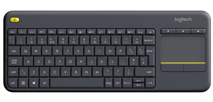 מקלדת אלחוטית מומלצת עם טאצ'פד Logitech K400 Plus