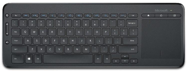 מקלדת אלחוטית מומלצת Microsoft All-in-One Media Keyboard