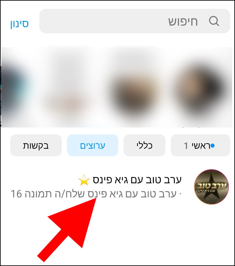 רשימת ערוצי השידור שאתם רשומים אליהם באינסטגרם