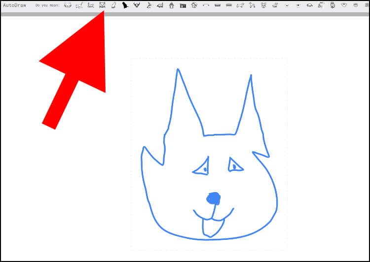 ההצעות והניחושים של AutoDraw לציור שלכם