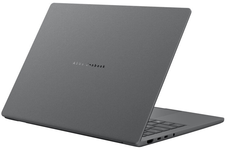 המכסה של ה- Zenbook A14 העשוי מ- Ceraluminum