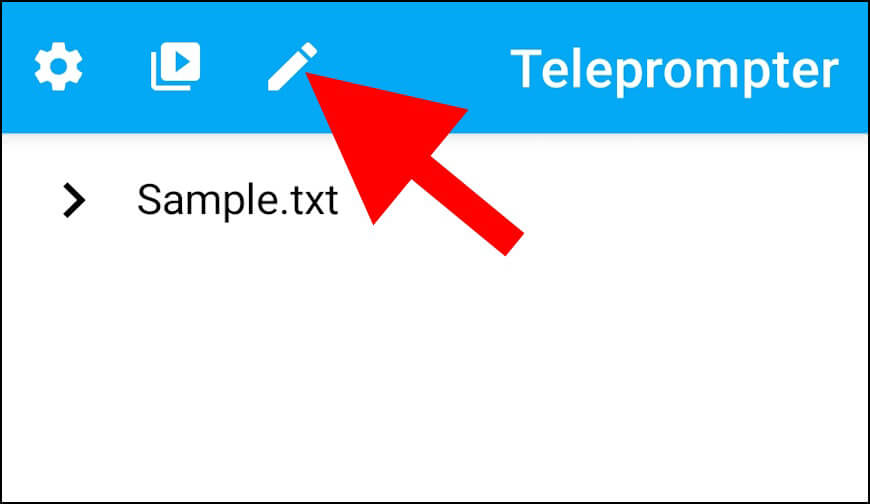 יצירת מסמך חדש באפליקציית Floating Teleprompter